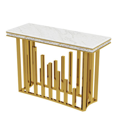 comprar Tablas de consola de acero inoxidable al por mayor con tapas de mármol de primera calidad online manufacture
