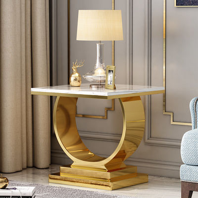 comprar Lujo ligero de acero inoxidable Cuadrado Sofá de la sala de estar Mesa lateral online manufacture