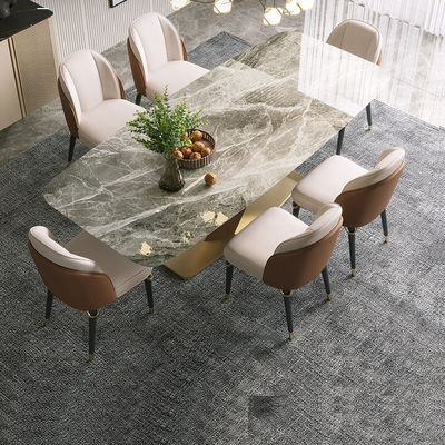 comprar Elegantes mesas de comedor de mármol con patas de acero inoxidable online manufacture