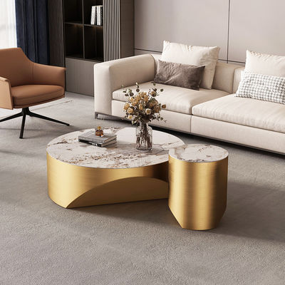 comprar Círculo de acero inoxidable Mesa de café y comedor Combinado de mármol online manufacture