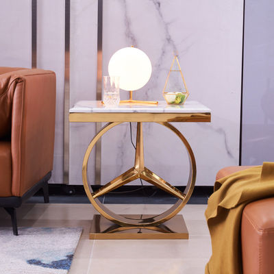 comprar Se requiere el ensamblaje funcional de la mesa del sofá de borde de acero SS de mármol online manufacture