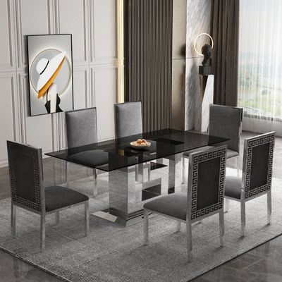 comprar Estilo moderno Mesa de comedor de vidrio de 0,9 m de ancho para la satisfacción del cliente online manufacture