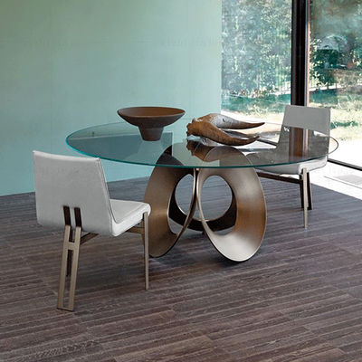 comprar Salón de banquetes de mármol Restaurante Mesa circular de comedor con patas de acero inoxidable online manufacture