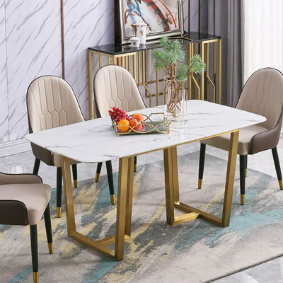comprar Mesa de comedor de hotel con tablero giratorio Piernas de acero inoxidable 1,6M de longitud online manufacture
